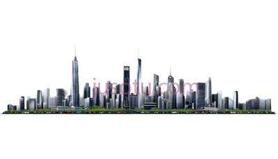 城市天际线,大都市,高楼大厦,都市风光,景观, PNG