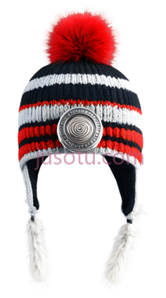 帽子,针织,黑色, 白色, 红色PNG