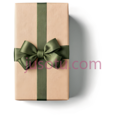 礼物盒,米色,绿色PNG