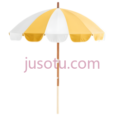 遮阳伞,黄色,白色PNG
