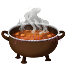 炖锅,卡通,棕色PNG