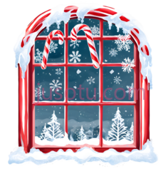 窗户,卡通,红色PNG