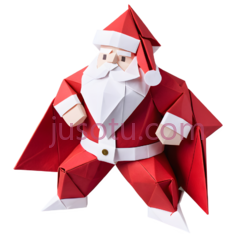 圣诞老人,折纸,红色PNG