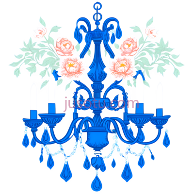 吊灯,复古,蓝色, PNG