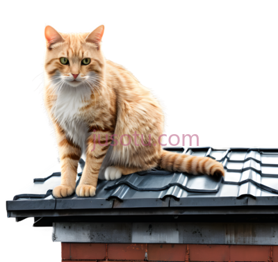 猫,屋顶, PNG