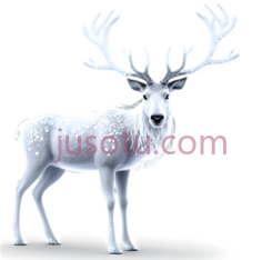 鹿,3D,白色PNG