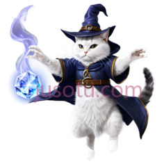 猫,巫师,白色PNG