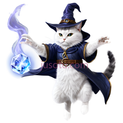 猫,巫师,白色, PNG