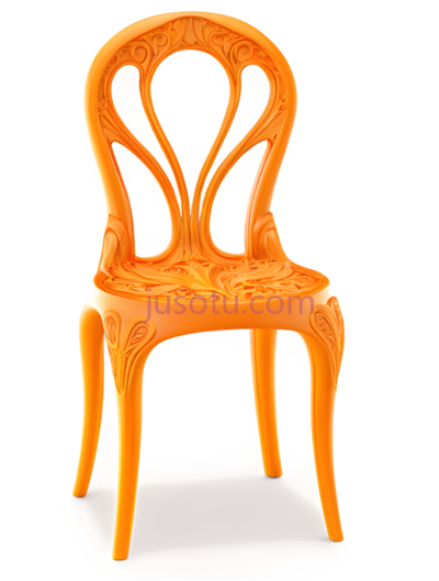 椅子,现代,橙色, PNG