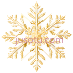 雪花,对称,金色PNG