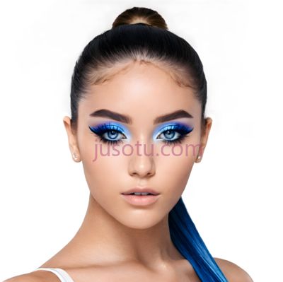 女性,时尚,蓝色, PNG