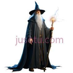 巫师,魔法师装束,深蓝色PNG