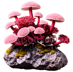 蘑菇,卡通,粉色PNG