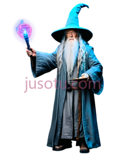 巫师,魔法师装束,蓝色PNG