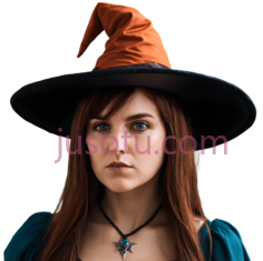 女巫,橙色,黑色PNG