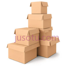 纸箱,堆叠,米黄色PNG