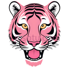 老虎,卡通,粉色PNG