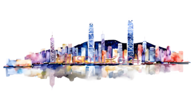 香港,城市天际线, PNG