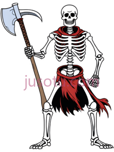 骨架武士,斧头, PNG