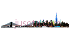 城市天际线,夜景,蓝色,橙色PNG