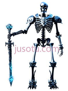 骷髅战士,科幻,蓝色PNG