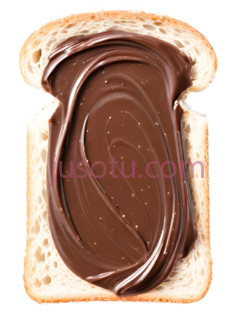 面包,巧克力酱PNG