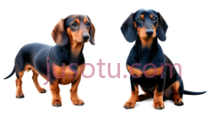 腊肠犬,卡通,黑色,棕色PNG
