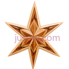 星形,立体,金色, PNG