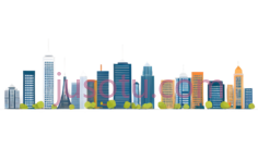 摩天大楼,现代,橙色PNG