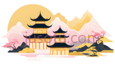 古建筑,风景PNG