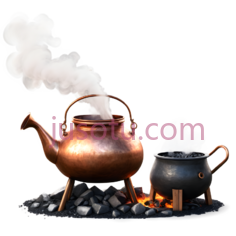 茶壶,铜色PNG