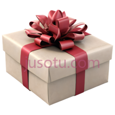 礼物盒,方形,米色PNG