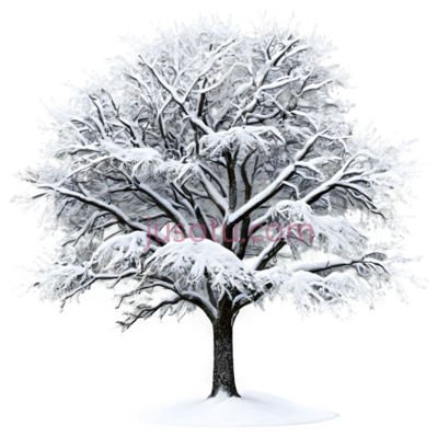 树,雪覆盖,白色, PNG
