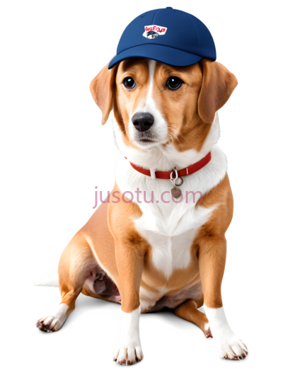 戴帽子狗, PNG