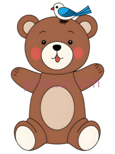 泰迪熊,卡通,棕色PNG