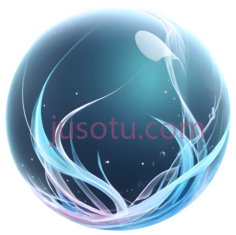 水晶球,抽象,蓝色PNG