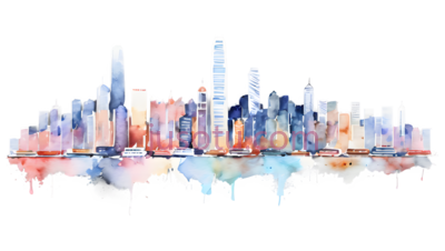 香港城市天际线, PNG