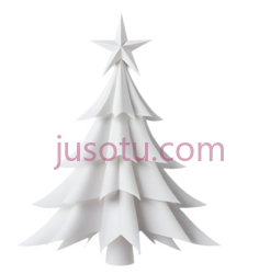 圣诞树,折纸,白色PNG