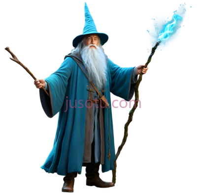 巫师,经典奇幻,蓝色, PNG
