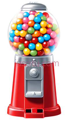 糖果机,复古,红色PNG