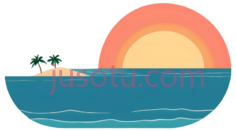夕阳海滩PNG