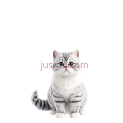 猫,卡通,白色带灰色条纹, PNG