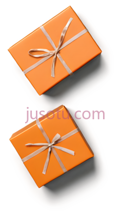 礼物盒,方形,橙色PNG