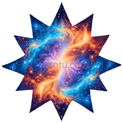 星形图案,抽象,蓝色,橙色, PNG