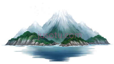 山脉,插画,白色,绿色,蓝色, PNG