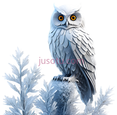 猫头鹰,雕刻,白色, PNG