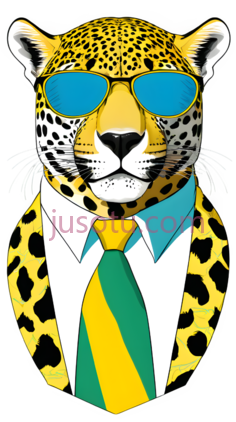 猎豹,时尚,黄色,黑色,白色PNG