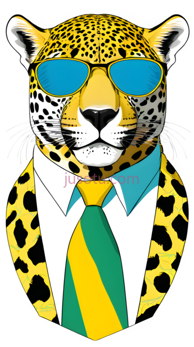 猎豹,时尚,黄色,黑色,白色, PNG