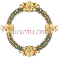 花环,复古,金色PNG