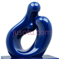 雕塑,现代抽象,蓝色PNG